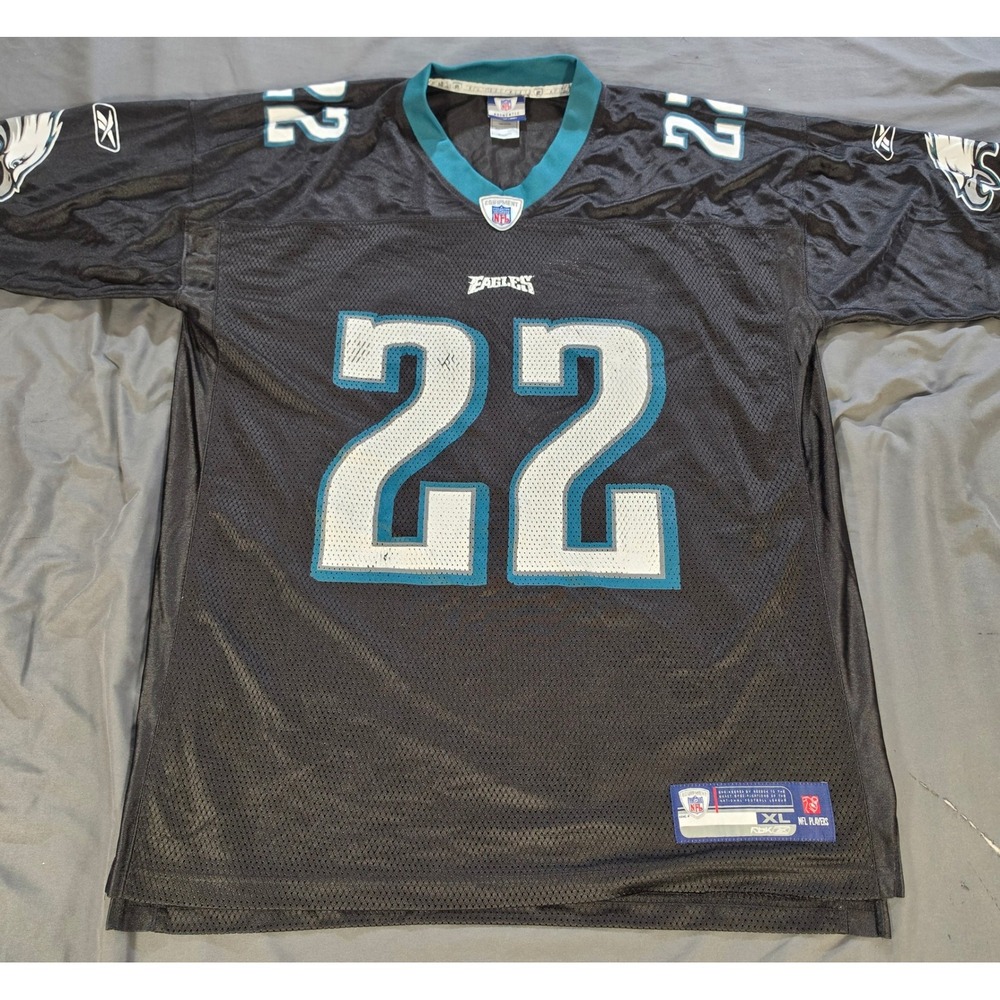Reebok NFL Philadelphia Eagles Asante Samuel 22 Jersey Black Mens XL Vtg Y2K